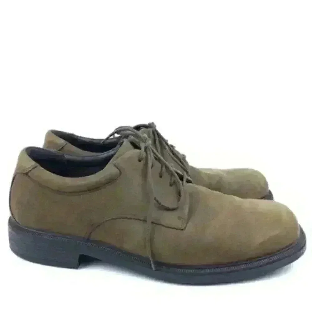 Rockport Mens Oxford Sz 11 brown leather lace up